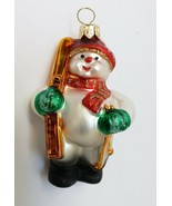Snowman Ornament Tree Christmas Glass Nordstrom Poland - £19.34 GBP