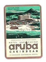 Hotel &amp; Casino Aruba Caribbean Luggage Label Condado Hotel - £10.96 GBP