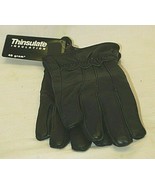 Genuine Leather 3M Thinsulate Insulation Black Winter Gloves Size L/XL Tags - £23.64 GBP