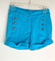 Roma Collection Womens Sz M Blue Sailor front shorts cuffed  - £11.89 GBP