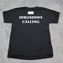 Hanes Shirt Mens M Black Hiroshima Calling Print Design Comfortable Artwork Tee - £15.94 GBP