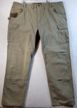 Wrangler Biggs Workwear Cargo Pants Mens Size 48 Brown Cotton Pockets Belt Loops - £19.73 GBP