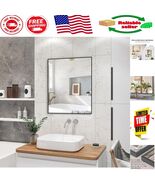 Sleek Black Metal Framed Mirror, 20x16 Inch - Horizontal/Vertical Mounting - $3,686.80 MXN