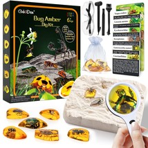 Amber Dig Kit-Artificial Insect Resin, Excavate 6 Insects Specimens, Stem Geogra - £31.63 GBP