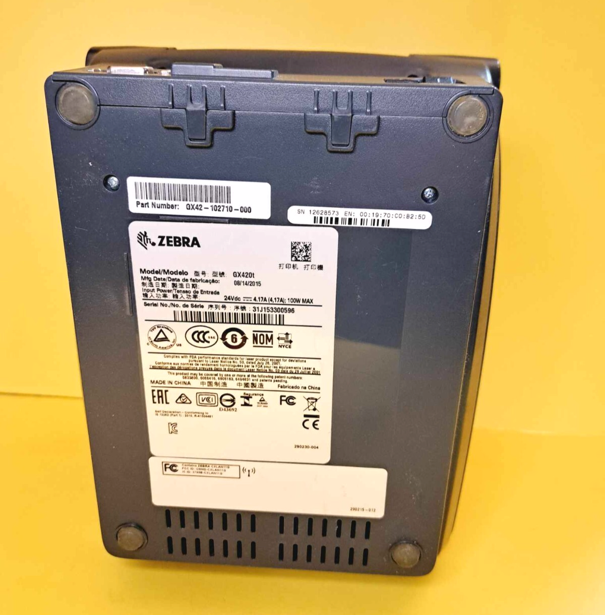 ZEBRA GX420t USB & SERIAL THERMAL TRANSFER PRINTER LABEL DIRECT TRANSFER DESKTOP Item image 4