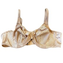 Warners Simple Luxuries 38C Underwire Bra Beige Leaf Pattern - $14.40