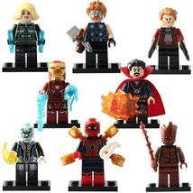 Avengers Infinity War - Iron Spider Ebony Maw Strange Thor Groot Minifigures - £2.17 GBP