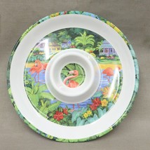 Sakura Evolution Flamingo Chip Dip Serving Party Platter Sectioned Divided 14in - $31.19