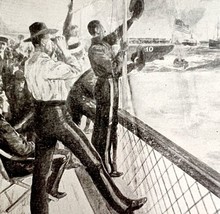 Transports Conveying Troops To Cuba Spanish War 1899 Victorian Print DWV7B - £23.58 GBP