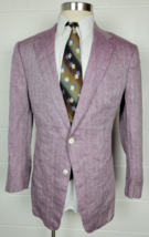 Astor &amp; Black Purple Herringbone Sport Coat Bespoke Joe Haden Cleveland Browns - £118.70 GBP