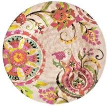 Nantucket Floral Medallion Set Of 6 Melamine 11&quot; Dinner Plates Summer Sp... - £42.12 GBP