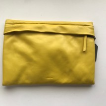 Allsaints Amelia Purse Handbag Shoulder Bag Yellow Envelope Zip Soft Lea... - $92.10