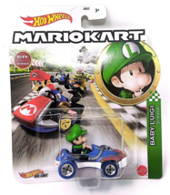 Hot Wheels Mario Kart: Baby Luigi Sneeker Die-cast Car - £11.22 GBP