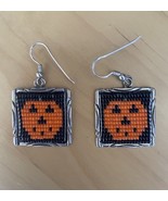 Navajo Jacqueline Silver Royston Beaded Pumpkin &amp; Sterling Silver Earrings - $125.00