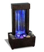 Newport Coast 10&quot; High Mirrored Waterfall Light Show Tabletop Water Foun... - $509.55 MXN