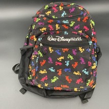 Walt Disney World Backpack Black Multicolor Mickey Mouse All Over Silhou... - £13.91 GBP