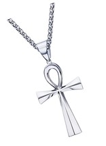 Stainless Steel Egyptian Ankh Cross Pendant inch - £37.79 GBP