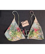 SKATIE Ella Bikini Top XL tropical palm print, adjustable straps Triangle Swim - $35.06 CAD