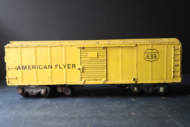 Vtg American Flyer 639 Yellow Box Car S Gauge Train #2 - $280.22 MXN