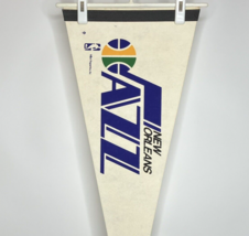 Vintage New Orleans Jazz NBA 30 x 12 Full Size Pennant 1970s White Defunct - £38.49 GBP