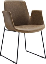 Kitchen And Dining Room Chairs In The Brown Modway Aloft Faux Leather Modern - £194.19 GBP
