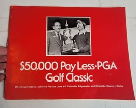 Vintage 1970s Pay Less PGA Golf Classic Book Magazine Program 1977 Riverside - £7.82 GBP