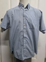 Van Heusen Mens Button Up Shirt Large Plaid Vintage - $5.94