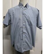 Van Heusen Mens Button Up Shirt Large Plaid Vintage - $5.94