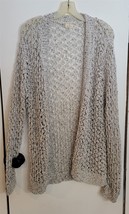 Womens S POL White &amp; Black Open Cardigan Knit Sweater - £14.80 GBP
