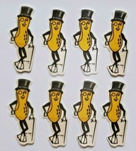 8 Vintage Planter&#39;s Mr. Peanut Cloth Premium Prize Stickers 1955 Unused NOS - £10.22 GBP