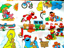 Fabric Sesame Street Friends Vintage 1993; 14&quot; x 18&quot; Squares 5 DIFF Designs 5/$6 - £4.48 GBP