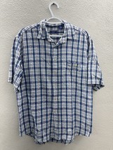 Mens Susquehanna Trail Outfitters Plaid Short Sleeve Button Up Shirt Size Medium - $9.46