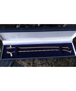2 bracciali in oro laminato vintage anni 80-80 in scatola originale -... - $97.06