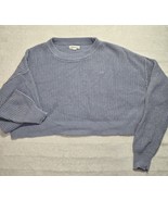 Aeropostale Cropped Crew Neck Cable Knit Sweater Sz L - €11,85 EUR