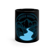 Personalized Black Ceramic 11oz Coffee Mug: Wander Woman Wilderness Adve... - £21.35 GBP