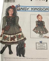 Vtg 7744 Simplicity Daisy Kingdom pattern dress Girls Doll 1997 KK 7 10 12 L - $12.86