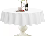 Round Tablecloth, Waterproof &amp; Stain Resistant Table Cloth Wrinkle Free ... - $22.56