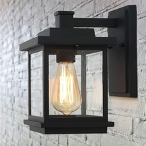 LALUZ Rectangle Outdoor Farmhouse Weather-Proof With Clear Glass Shade A... - $49.50