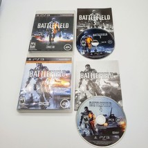 Battlefield 3 &amp; 4 PS3 Sony PlayStation 3 Complete w/ Manual CIB 2 Game Lot - £11.59 GBP