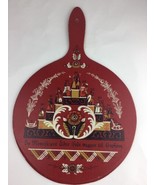 Vtg. Bostrom Original Modell Sweden Hand Painted Red Wood Pan Paddle - £15.58 GBP