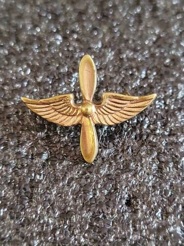 Old WW2 US Army Air Force Pin Pilot Wings USAF C-Clasp Collar Pin - $19.80