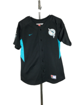 Nike Florida Marlins Miguel Cabrera #24 Black And Teal Jersey Size Youth Large - £61.78 GBP