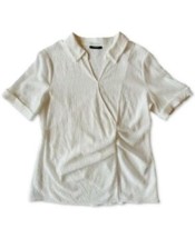 MSRP $70 Alfani Pleated-Waist Top Beige Size XL - £29.31 GBP