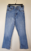 H&amp;M Blue Jeans Womens Size 4 Button Fly Mom High Waist Denim - £9.66 GBP