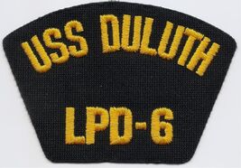 Vintage USN US Navy USS Duluth LPD-6 Medium Size Embroidered Hat Patch New - $4.00