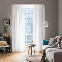 Elegant Window Voile Panels/Drapes/Treatment For Bedroom Living Room, Miulee 2 - £23.96 GBP