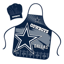 Dallas Cowboys NFL Apron &amp; Chef Hat Set Football - $23.36