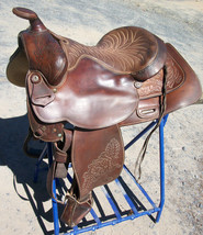 Tex Tan Hereford Western Horse Saddle 15&quot; FQHB 7&quot; Gullet Dark Oil w/Tool... - $580.80