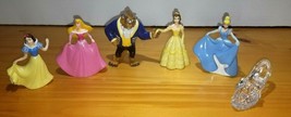 Disney Princess Cake Toppers Set Of 6 Belle Snow White Cinderella Aura B... - £10.38 GBP