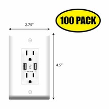 100 Pack 4.5&quot; X 2.75&quot; Fake Usb Wall Outlet Sticker Decal Humor Funny Gift VG0043 - £63.71 GBP